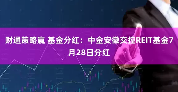 财通策略嬴 基金分红：中金安徽交控REIT基金7月28日分红